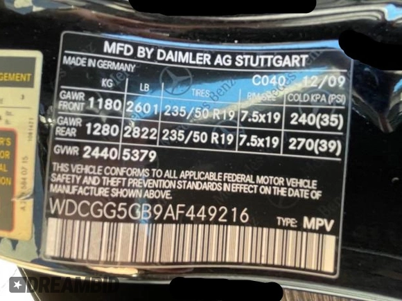 2010 Mercedes-Benz GLK 350 with VIN WDCGG5GB9AF449216, listed as a Copart auction lot 48082285 with 153,183 mi miles and Clean Title. Bid and sale history available at DreamBid. Image 10.