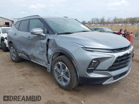 2023 Chevrolet Blazer LT с VIN 3GNKBHR40PS235497, выставлен на аукционе IAAI как лот 42124586 с пробегом 20 533 миль миль и . История ставок и продаж доступна на DreamBid. Изображение 1.