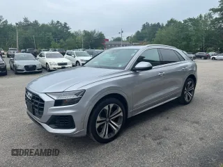 2019 Audi Q8 Premium Plus z VIN WA1BVAF19KD030815, wystawiony jako Copart lot #60911975 z przebiegiem 121 239 mil mil oraz Czysty tytuł • Clean title. Historia ofert i sprzedaży dostępna na DreamBid. Obrazek 2.