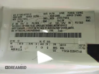 2006 Ford Econoline Cargo с VIN 1FTSE34LX6DA60840, выставлен на аукционе IAAI как лот 40982882 с пробегом 176 034 миль миль и . История ставок и продаж доступна на DreamBid. Изображение 9.