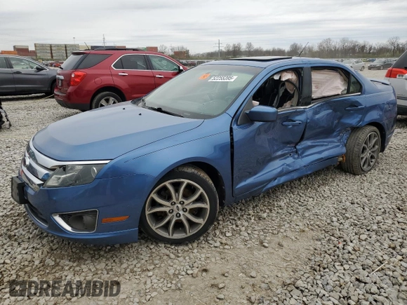 2010 Ford Fusion SE with VIN 3FAHP0HAXAR267083, listed as a Copart auction lot 52255395 with 0 mi miles and Salvage Title. Bid and sale history available at carsss.com. Image 1.