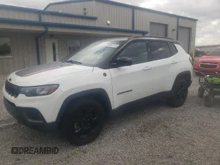 2023 Jeep Compass Trailhawk with VIN 3C4NJDDN5PT565793, listed as a Copart auction lot 50060115 with 38,292 mi miles and Salvage title. Bid and sale history available at DreamBid. Image 1.