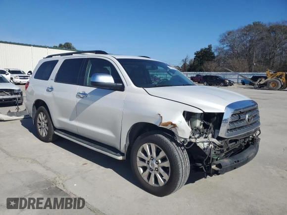 2008 Toyota Sequoia Platinum with VIN 5TDZY67A38S005767, listed as a Copart auction lot 43734955 with 274,995 mi miles and Salvage Title. Bid and sale history available at carsss.com. Image 4.