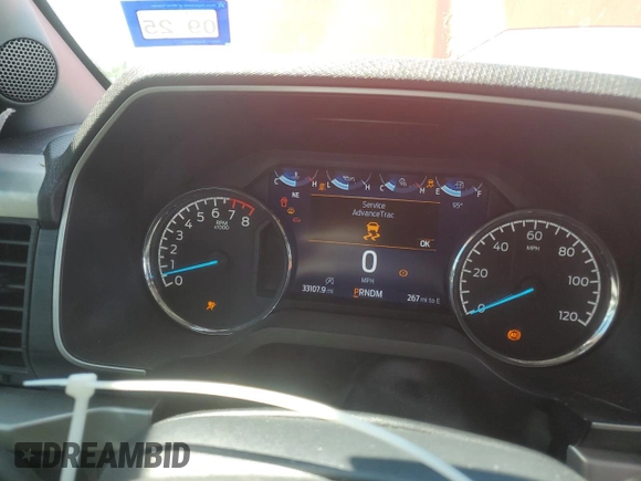 2021 Ford F-150 XL with VIN 1FTFW1E52MKE23546, listed as a Copart auction lot 50287065 with 33,107 mi miles and Salvage title. Bid and sale history available at DreamBid. Image 9.
