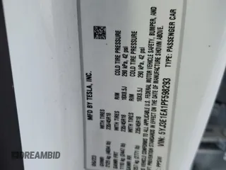 2023 Tesla Model 3 z VIN 5YJ3E1EA1PF598293, wystawiony jako Copart lot #78103684 z przebiegiem 18 805 mil mil oraz Szkoda całkowita • Salvage title. Historia ofert i sprzedaży dostępna na DreamBid. Obrazek 12.