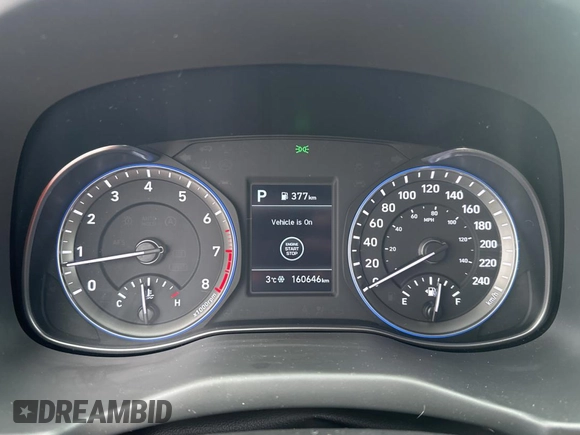 2019 Hyundai Kona SEL with VIN KM8K22AA1KU300806, listed as a Copart auction lot 46755425 with 160,646 mi miles and Clean Title. Bid and sale history available at DreamBid. Image 8.