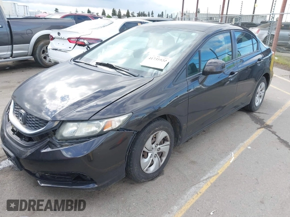 2013 Honda Civic LX with VIN 19XFB2F5XDE224067, listed as a IAAI auction lot 41735532 with 121,290 mi miles and . Bid and sale history available at DreamBid. Image 2.