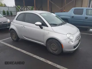 2014 FIAT 500 Pop with VIN 3C3CFFAR7ET264083, listed as a IAAI auction lot 42142971 with 130,549 mi miles. Bid and sale history available at carsss.com. Image 1.