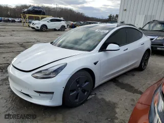 2021 Tesla Model 3 Long Range with VIN 5YJ3E1EB4MF046789, listed as a Copart auction lot 86052224 with NaN miles and Salvage Title. Bid and sale history available at carsss.com. Image 1.