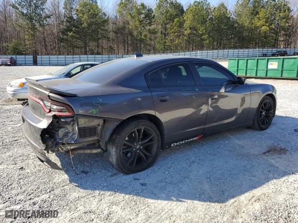 2018 Dodge Charger SXT Plus with VIN 2C3CDXHG6JH187659, listed as a Copart auction lot 46598625 with 100,219 mi miles and Salvage Title. Bid and sale history available at carsss.com. Image 3.