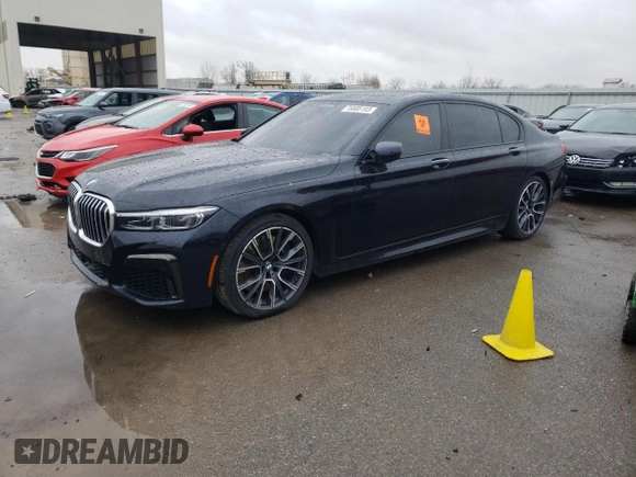 2021 BMW 7 Series 750i xDrive with VIN WBA7U2C06MCE50086, listed as a Copart auction lot 76885193 with 0 mi miles. Bid and sale history available at carsss.com. Image 1.