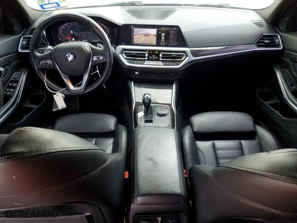 2020 BMW 3 Series 330i with VIN WBA5R1C07LFH54334, listed as a Copart auction lot 85348774 with 107,559 mi miles and Salvage Title. Bid and sale history available at carsss.com. Image 8.