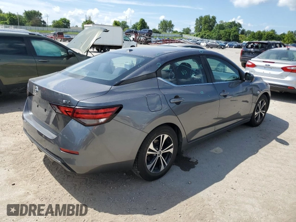2021 Nissan Sentra SV with VIN 3N1AB8CV1MY284807, listed as a Copart auction lot 61458525 with 71,297 mi miles and Salvage title. Bid and sale history available at DreamBid. Image 3.