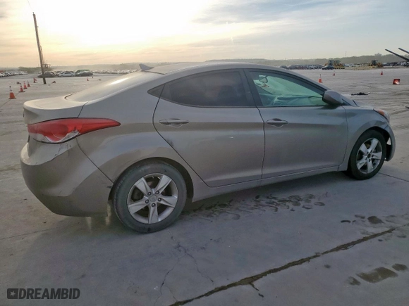 2013 Hyundai Elantra GLS PZEV with VIN 5NPDH4AE5DH351698, listed as a Copart auction lot 50455445 with 0 mi miles and Clean Title. Bid and sale history available at carsss.com. Image 3.