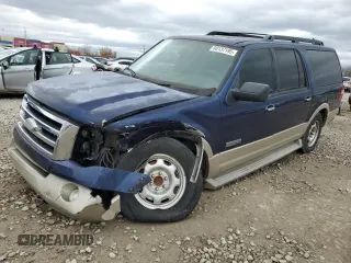 2007 Ford Expedition EL Eddie Bauer with VIN 1FMFK17507LA90878, listed as a Copart auction lot 50137195 with 158,534 mi miles and Salvage Title. Bid and sale history available at carsss.com. Image 1.