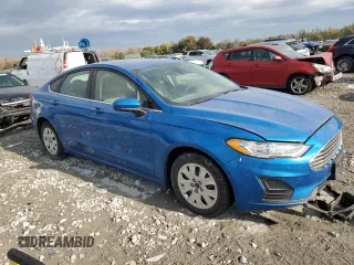 2019 Ford Fusion S with VIN 3FA6P0G73KR283740, listed as a Copart auction lot 76905904 with 53,083 mi miles and Salvage Title. Bid and sale history available at DreamBid. Image 4.