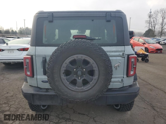 2021 Ford Bronco с VIN 1FMDE5CH2MLA68172, выставлен на аукционе Copart как лот 88787385 с пробегом Не указан миль и Списание • Salvage title. История ставок и продаж доступна на DreamBid. Изображение 6.