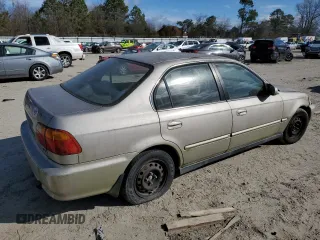 2000 Honda Civic LX with VIN 1HGEJ6676YL024485, listed as a Copart auction lot 42587424 with 176,591 mi miles and Clean Title. Bid and sale history available at carsss.com. Image 3.