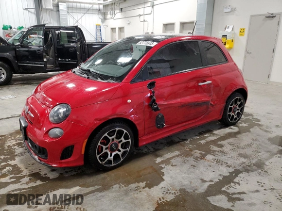 2013 FIAT 500 Turbo with VIN 3C3CFFHH3DT590801, listed as a Copart auction lot 52775845 with 119,252 mi miles and Salvage Title. Bid and sale history available at carsss.com. Image 1.