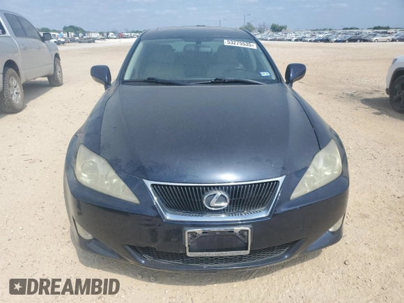 2008 Lexus IS with VIN JTHBK262885082029, listed as a Copart auction lot 53275535 with 237,252 mi miles and Salvage Title. Bid and sale history available at carsss.com. Image 5.