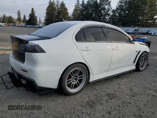 2015 Mitsubishi Lancer Evolution MR with VIN JA32W5FV8FU010346, listed as a Copart auction lot 43275095 with 119,153 mi miles and Salvage Title. Bid and sale history available at carsss.com. Image 3.