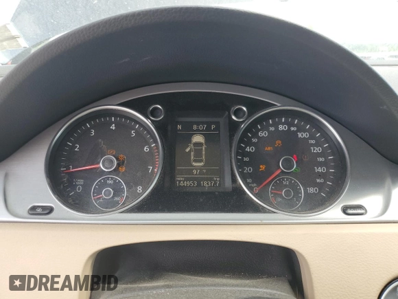 2013 Volkswagen CC Lux with VIN WVWRN7AN0DE507856, listed as a Copart auction lot 60187045 with 144,953 mi miles and Salvage title. Bid and sale history available at DreamBid. Image 9.