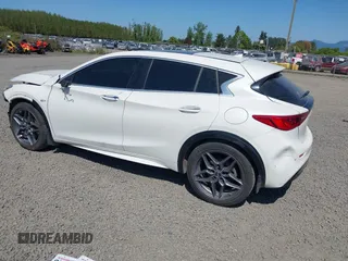 2018 Infiniti QX30 with VIN SJKCH5CPXJA043359, listed as a IAAI auction lot 42114863 with 64,172 mi miles. Bid and sale history available at carsss.com. Image 3.