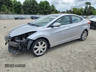 2012 Hyundai Elantra Limited with VIN KMHDH4AE7CU448322, listed as a Copart auction lot 62540055 with 122,623 mi miles and Salvage title. Bid and sale history available at DreamBid. Image 1.