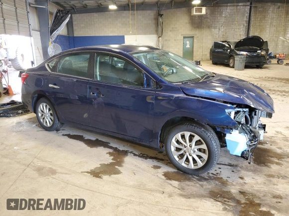 2019 Nissan Sentra S with VIN 3N1AB7AP8KY398394, listed as a Copart auction lot 54143585 with 43,347 mi miles and Salvage title. Bid and sale history available at DreamBid. Image 4.