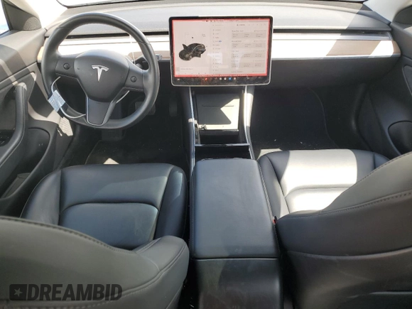 2018 Tesla Model 3 Long Range Battery with VIN 5YJ3E1EB1JF186827, listed as a Copart auction lot 51179535 with 53,649 mi miles and Salvage Title. Bid and sale history available at DreamBid. Image 8.