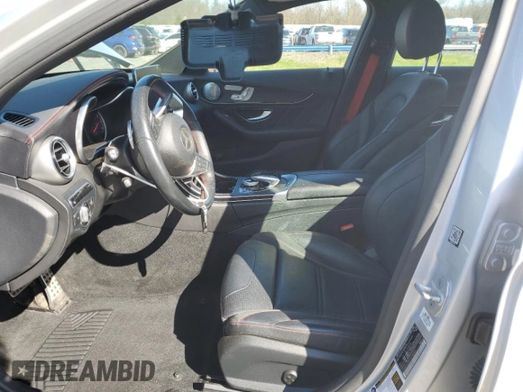 2016 Mercedes-Benz C 450 AMG with VIN 55SWF6EB4GU133361, listed as a Copart auction lot 52425485 with 101,079 mi miles and Salvage title. Bid and sale history available at DreamBid. Image 7.