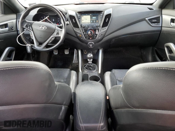 2016 Hyundai Veloster Turbo with VIN KMHTC6AE5GU275735, listed as a Copart auction lot 82707824 with 105,870 mi miles and Salvage Title. Bid and sale history available at carsss.com. Image 8.