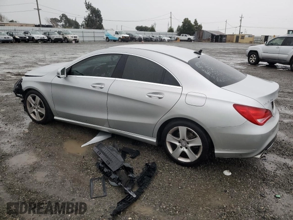 2015 Mercedes-Benz CLA 250 with VIN WDDSJ4EB3FN242578, listed as a Copart auction lot 41098594 with 104,142 mi miles and . Bid and sale history available at DreamBid. Image 2.