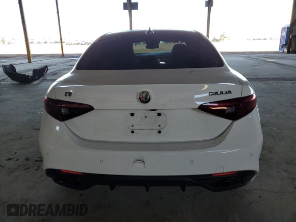 2019 Alfa Romeo Giulia Ti Sport with VIN ZARFAMBN7K7606337, listed as a Copart auction lot 62348415 with 43,709 mi miles and Salvage title. Bid and sale history available at DreamBid. Image 6.