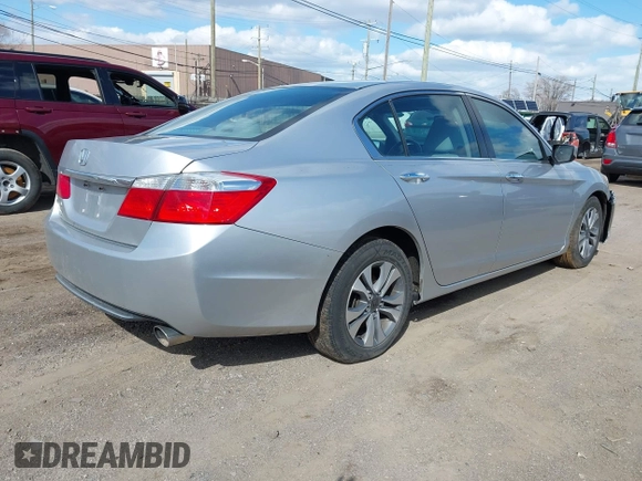 2015 Honda Accord LX with VIN 1HGCR2F36FA000864, listed as a IAAI auction lot 41990265 with 141,807 mi miles. Bid and sale history available at carsss.com. Image 4.