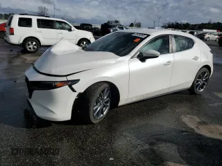 2019 Mazda Mazda3 Hatchback w/Preferred Pkg with VIN JM1BPAMM2K1141382, listed as a Copart auction lot 47638985 with 86,513 mi miles and Salvage Title. Bid and sale history available at carsss.com. Image 1.