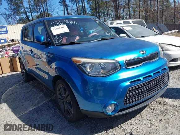 2015 Kia Soul + with VIN KNDJP3A55F7219466, listed as a IAAI auction lot 41693468 with 69,019 mi miles. Bid and sale history available at carsss.com. Image 1.