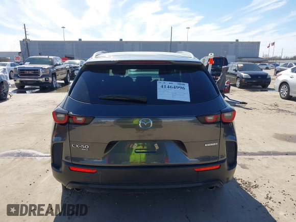 2023 Mazda CX-50 S Select with VIN 7MMVABAM5PN150568, listed as a IAAI auction lot 41464996 with 62,612 mi miles and . Bid and sale history available at DreamBid. Image 16.