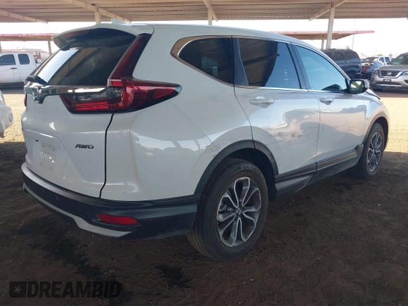 2022 Honda CR-V EX with VIN 5J6RW2H58NA014127, listed as a IAAI auction lot 42128343 with 18,622 mi miles and . Bid and sale history available at DreamBid. Image 4.