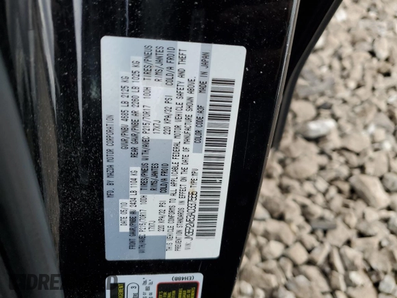 2010 Mazda CX-7 Sport with VIN JM3ER2W53A0337555, listed as a Copart auction lot 52317105 with 206,035 mi miles and Salvage Title. Bid and sale history available at DreamBid. Image 12.