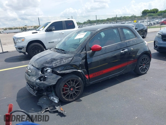 2012 FIAT 500 Abarth with VIN 3C3CFFFH6CT351907, listed as a IAAI auction lot 42385853 with 50,882 mi miles and . Bid and sale history available at DreamBid. Image 2.