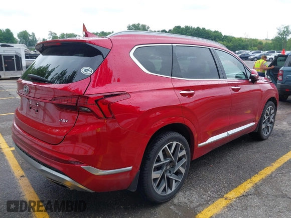 2023 Hyundai Santa Fe Calligraphy with VIN 5NMS54AL9PH589991, listed as a IAAI auction lot 42566562 with 23,162 mi miles and . Bid and sale history available at DreamBid. Image 4.