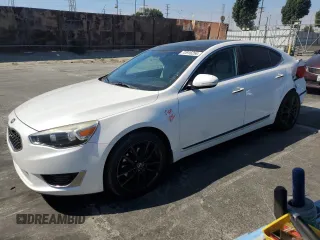 2014 Kia Cadenza Premium with VIN KNALN4D73E5155095, listed as a Copart auction lot 72916254 with 108,262 mi miles and Salvage Title. Bid and sale history available at carsss.com. Image 1.