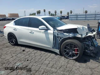 2016 Infiniti Q50 with VIN JN1EV7AR1GM344990, listed as a Copart auction lot 54622525 with 71,930 mi miles and Salvage Title. Bid and sale history available at DreamBid. Image 4.