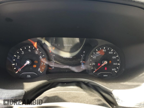 2022 Jeep Compass Latitude with VIN 3C4NJCBB8NT204932, listed as a Copart auction lot 52032755 with 25,330 mi miles and Salvage title. Bid and sale history available at DreamBid. Image 9.