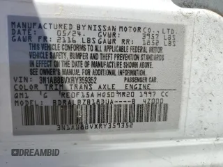 2024 Nissan Sentra S with VIN 3N1AB8BVXRY359352, listed as a Copart auction lot 49323845 with 12,067 mi miles and Salvage Title. Bid and sale history available at carsss.com. Image 15.