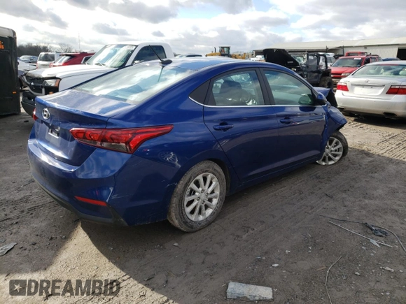 2022 Hyundai Accent SEL with VIN 3KPC24A62NE164737, listed as a Copart auction lot 38278023 with 17,520 mi miles. Bid and sale history available at carsss.com. Image 3.