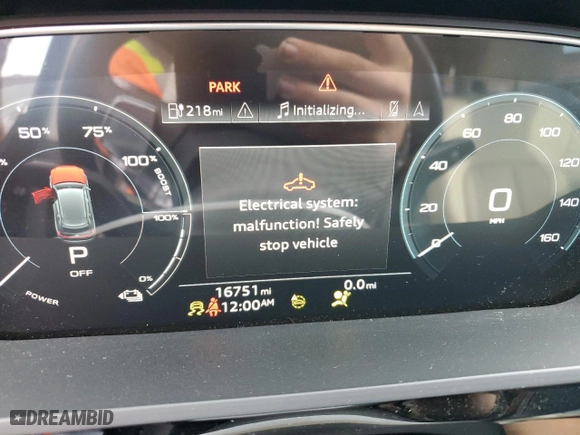 2024 Audi Q8 e-tron Premium Plus with VIN WA15AAGE8RB006182, listed as a Copart auction lot 80222454 with 16,751 mi miles and Salvage Title. Bid and sale history available at carsss.com. Image 9.