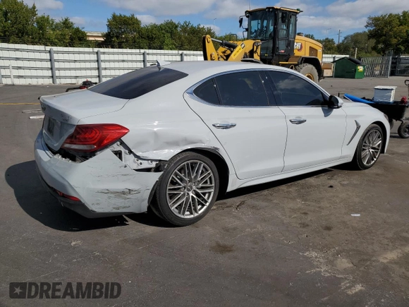 2020 Genesis G70 2.0T with VIN KMTG64LA7LU062308, listed as a Copart auction lot 83760714 with 81,576 mi miles and Non Repairable. Bid and sale history available at carsss.com. Image 3.
