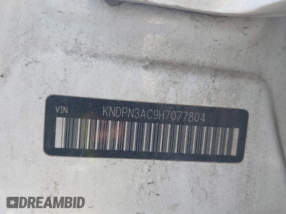 2017 Kia Sportage EX with VIN KNDPN3AC9H7077804, listed as a IAAI auction lot 42632194 with 134,027 mi miles and . Bid and sale history available at DreamBid. Image 9.